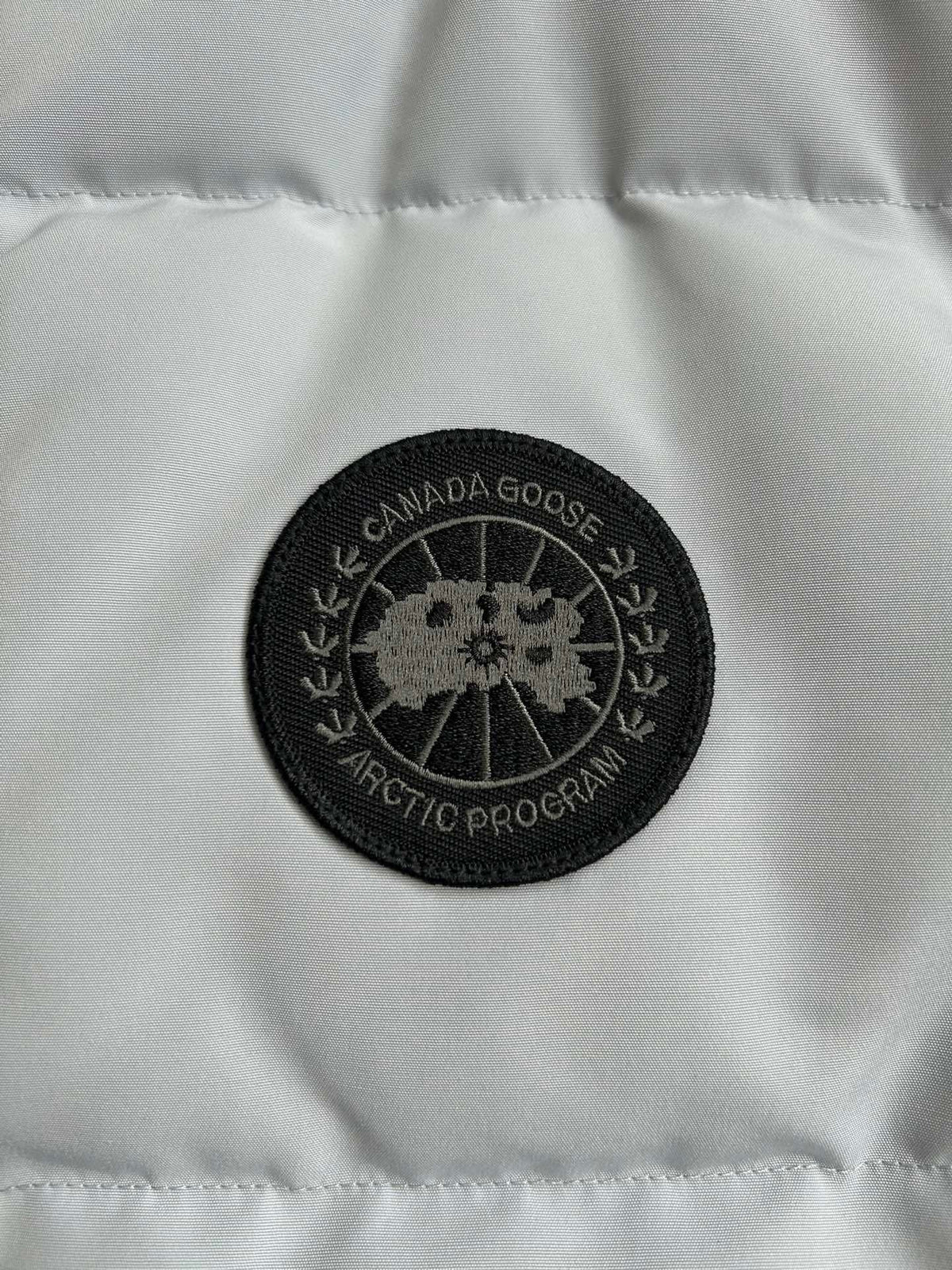 Canada Goose Arctic Program White Down Vest with Tonal Badge