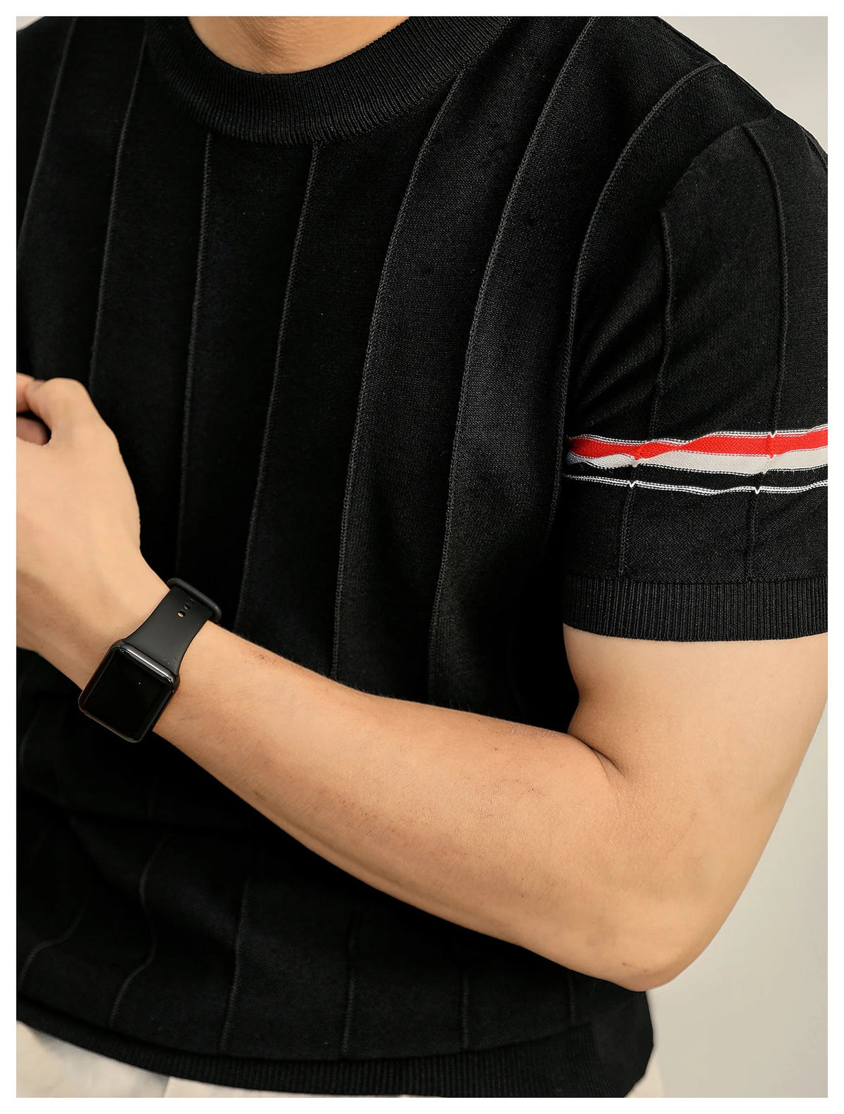 Four-Bar Polo T-Shirt - Men's Classic Button Collar Tee | Thom Browne