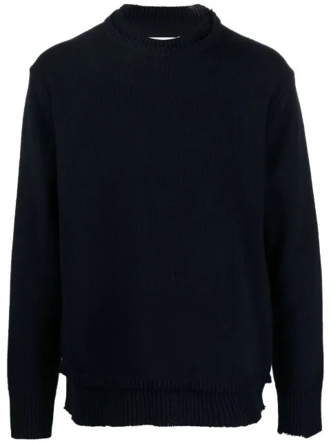 Maison Margiela elbow-patch knitted jumper