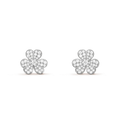 Van Cleef & Arpels CLOVER COMOS SILVER DIAMOND EARRINGS