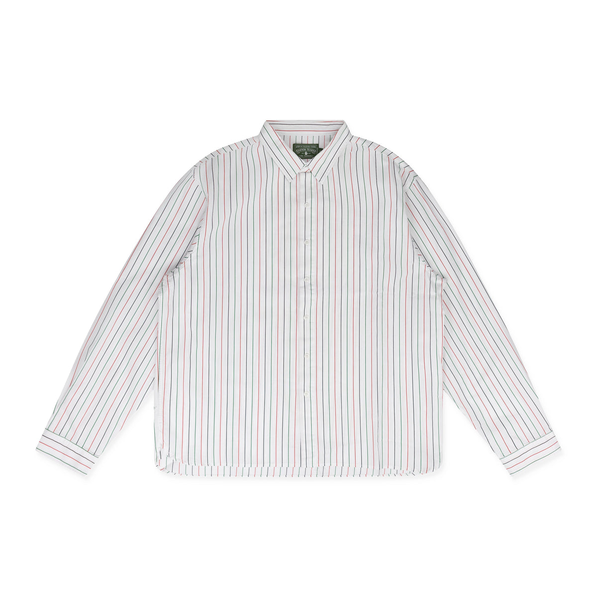 White Pinstripe RBG Button-Up Shirt
