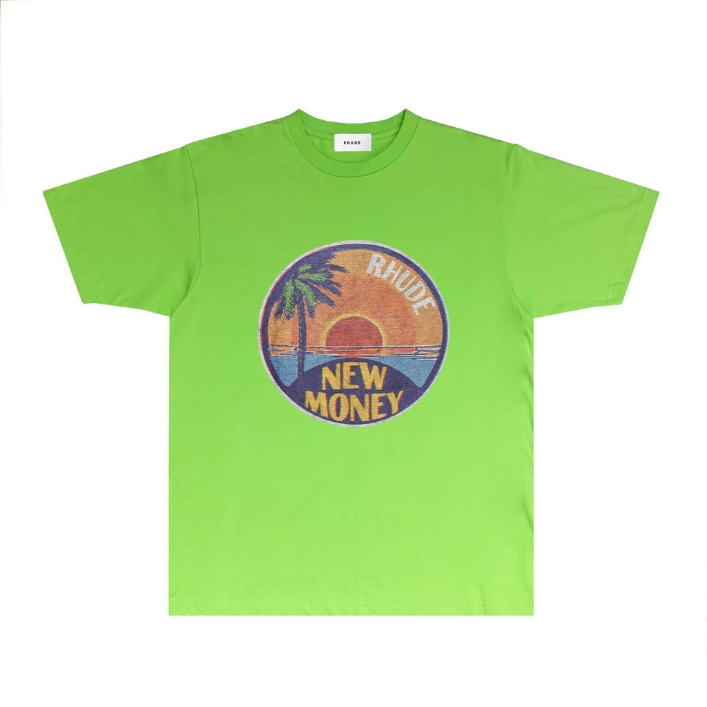 Rhude T-shirts Printed Trendy Pure Cotton