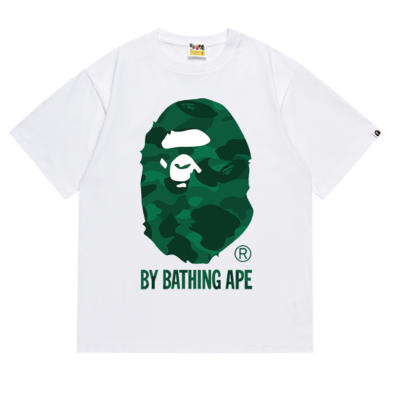 BAPE Green Camo By Bathing Ape Men's T-Shirt - White