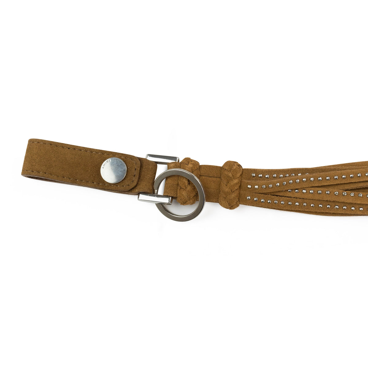 BROWN STD SUEDE LONG TASSEL KEYCHAIN
