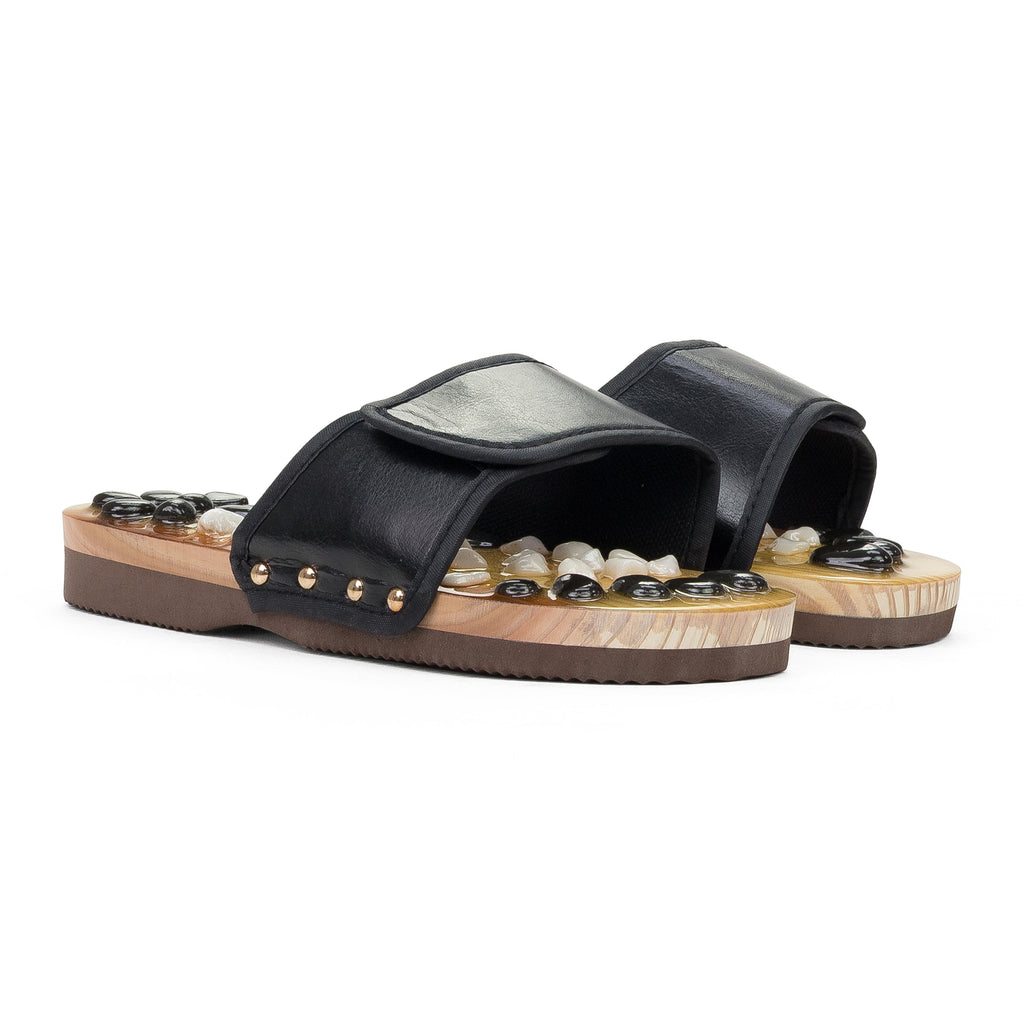 BLACK MASSAGE SANDALS