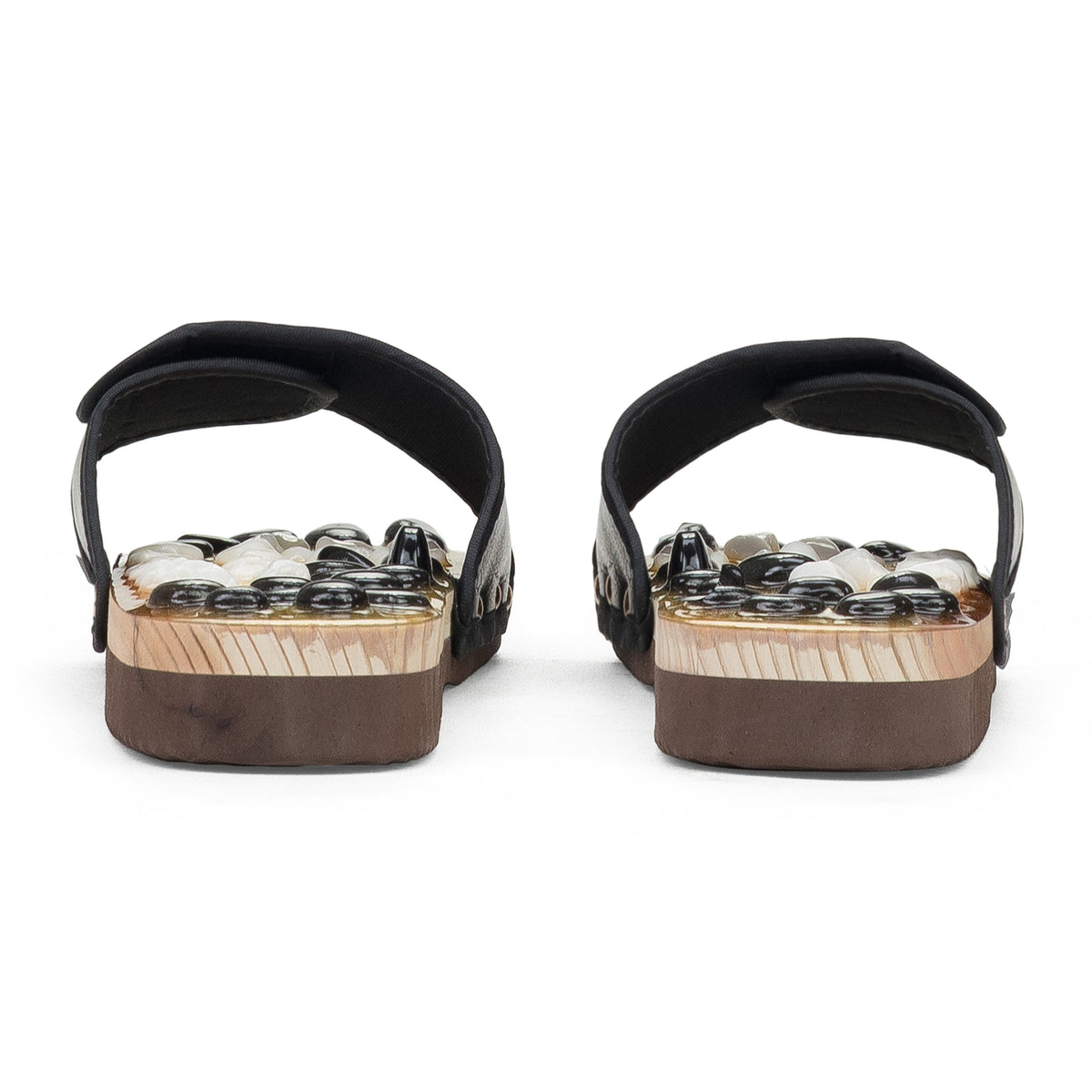 BLACK MASSAGE SANDALS