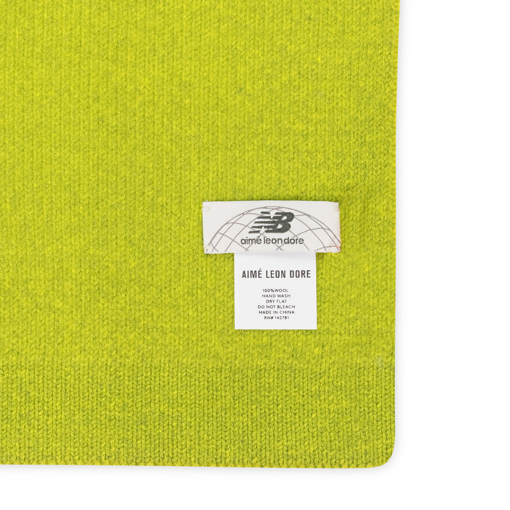 GREEN NEW BALANCE GEO PRINT WOOL SCARF