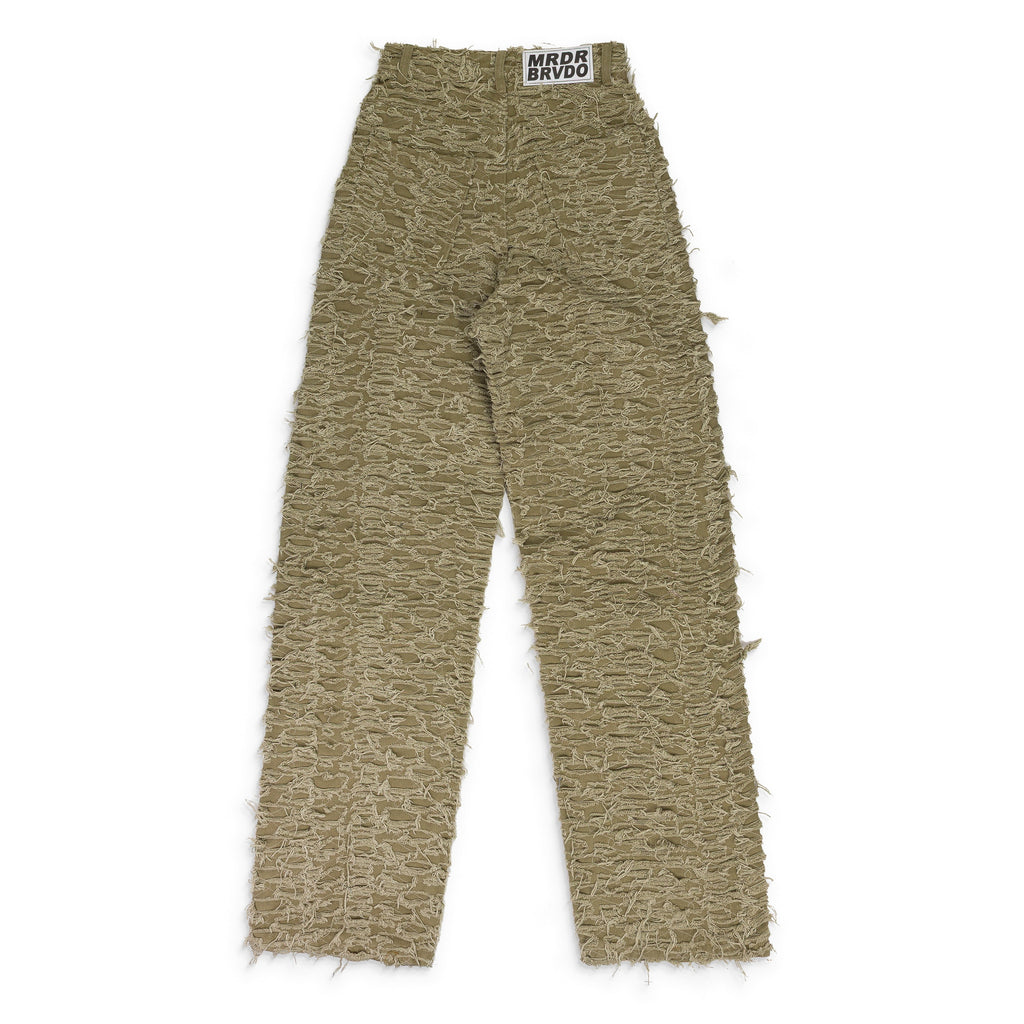 TAN HUSK WIDE LEG PANTS