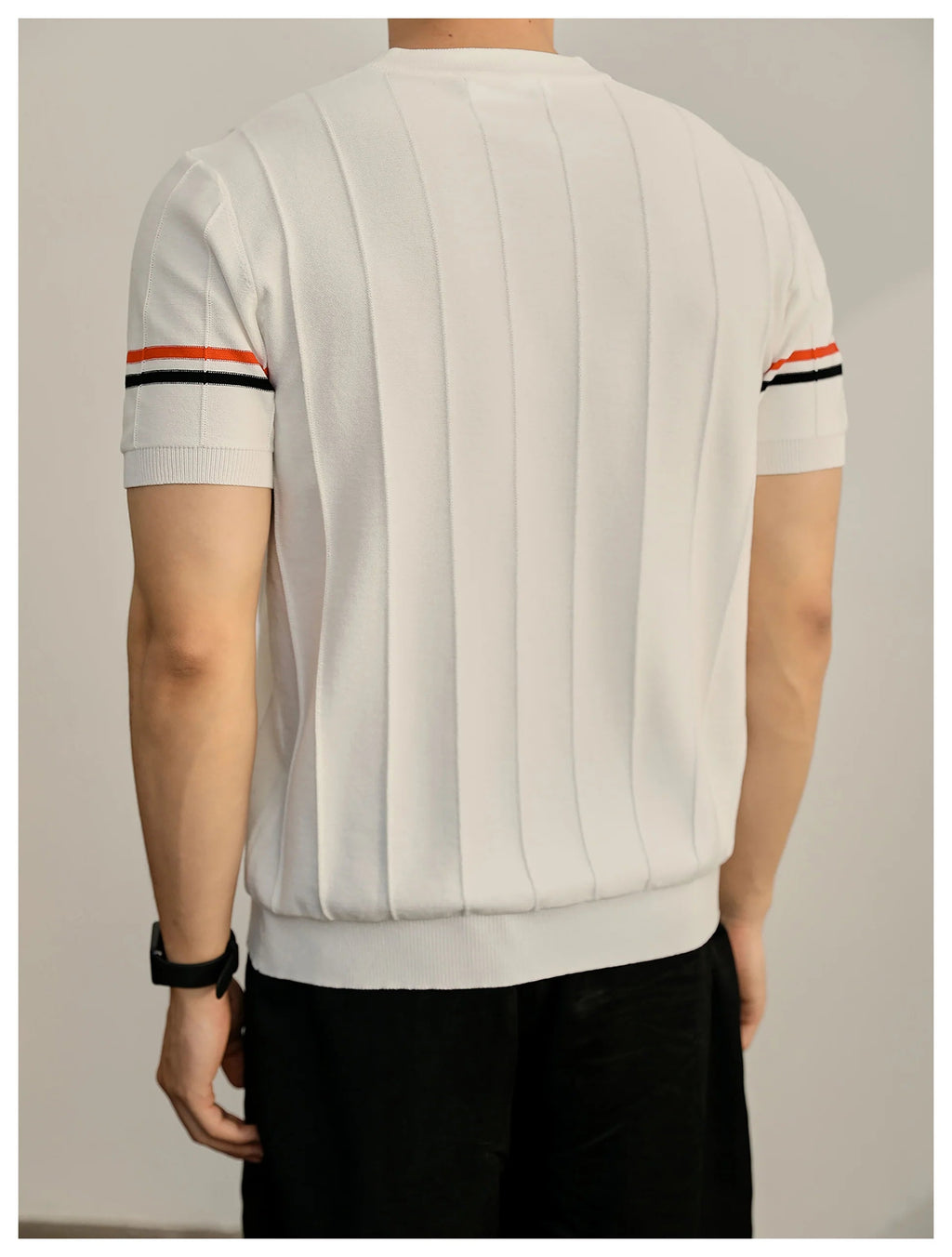 Four-Bar Polo T-Shirt - Men's Classic Button Collar Tee | Thom Browne