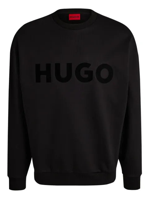 HUGO oversize-fit sweatshirt in cotton terry with tonal logo