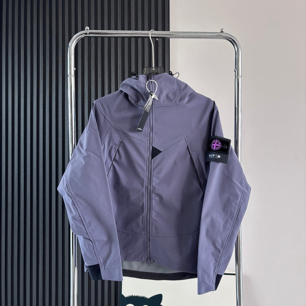 Stone Island Softshell Technical Hooded Jacket with Compass Badge