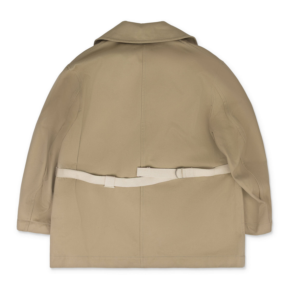 Beige Belted Peacoat
