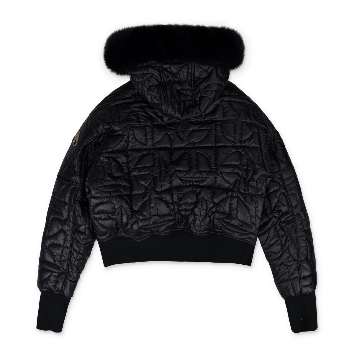 Black DM Quilted Bomber Down Jacket