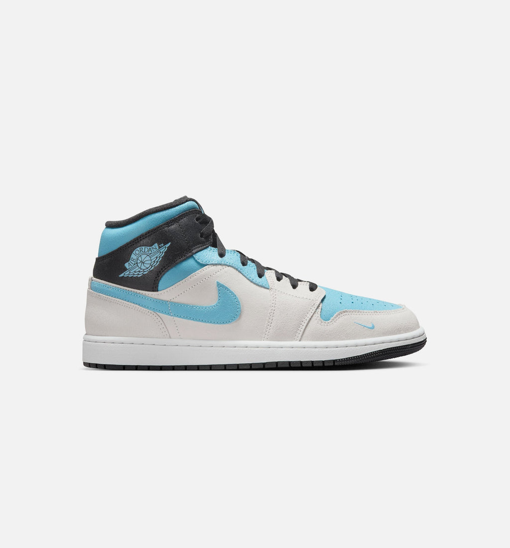 Air Jordan 1 Mid SE “Summit White Blue Chill Black” Men's Lifestyle Shoes