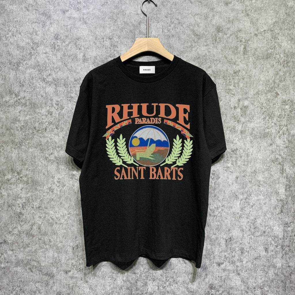 Rhude T-shirts Printed Trendy Pure Cotton