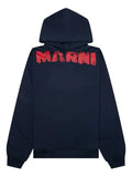 Marni brushstroke logo-print hoodie