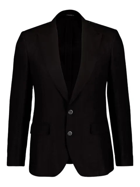 Dolce & Gabbana single-breasted two-button linen jacket