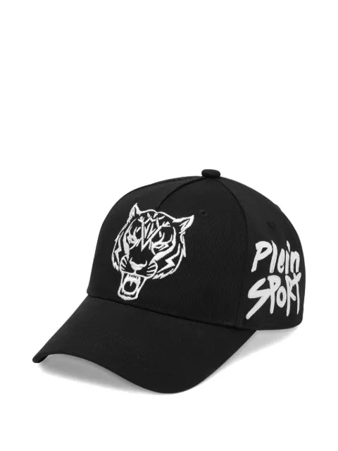 Plein Sport tiger-embroidered baseball cap