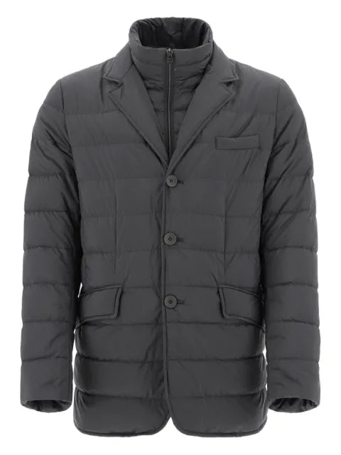 Herno quilted three-button padded jacket