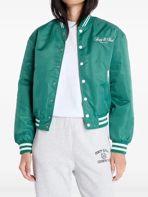 Sporty & Rich striped buttoned varsity jacket