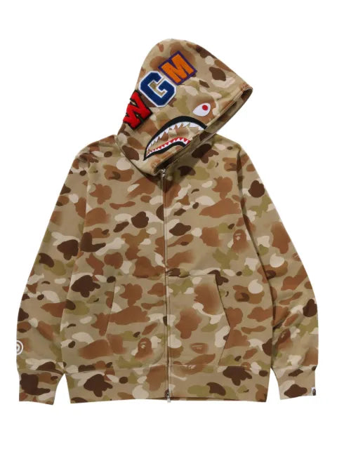 A BATHING APE® camouflage-pattern zip-fastening hoodie