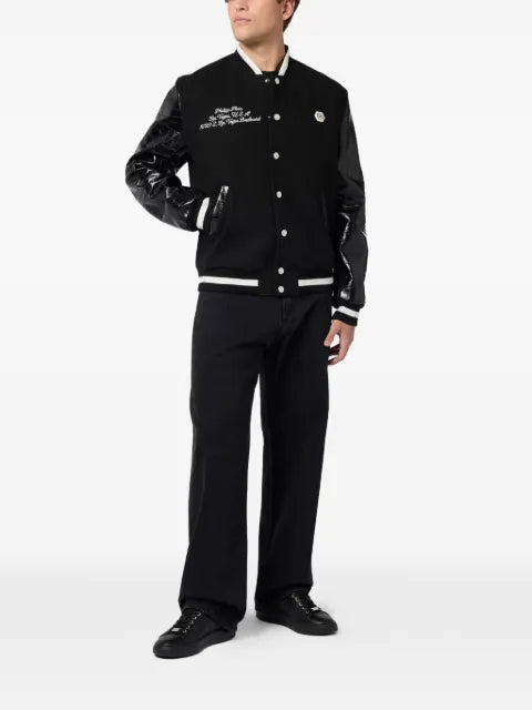 Philipp Plein varsity bomber Cocco sleeves Las Vegas