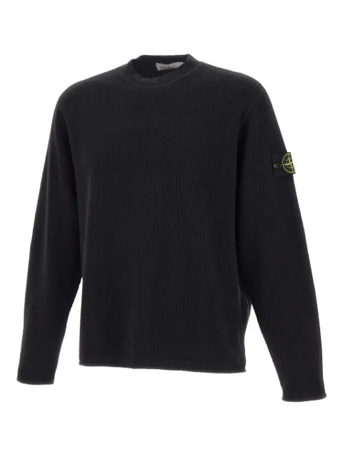Stone Island patch-detail ribbed pullover