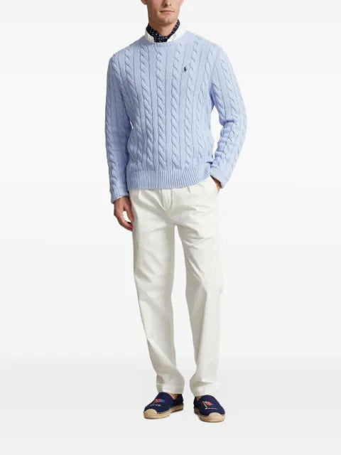 Polo Ralph Lauren cable-knit embroidered sweater