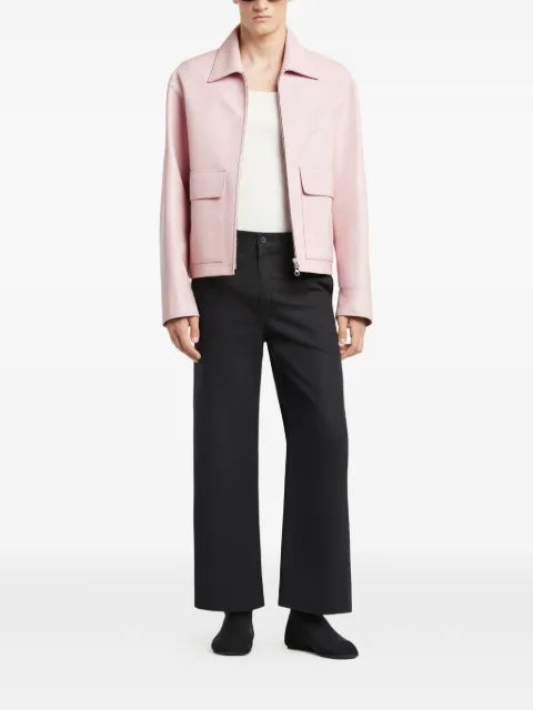 Courrèges double-pocket leather jacket