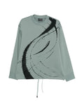 Emporio Armani abstract print drawstring sweatshirt