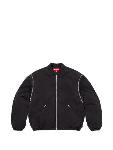 Supreme quilted-design bomber jacket