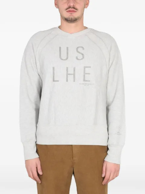 Engineered Garments logo-print raglan-sleeve sweatshirt