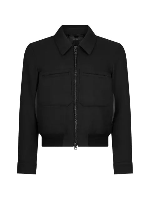 TOM FORD lacquered wool tricotine battle jacket