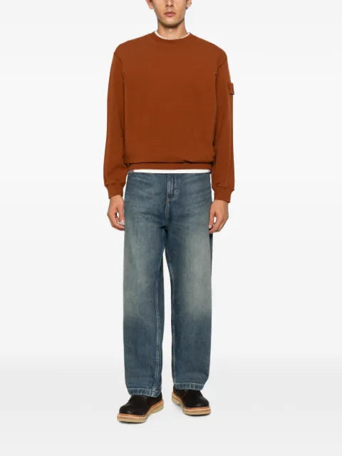 Stone Island Ghost logo-patch sweatshirt
