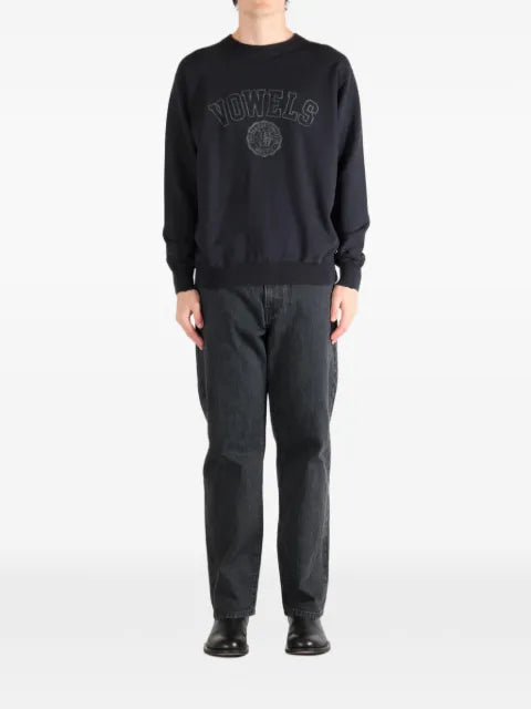 Vowels Faded Collegiate logo-print sweater
