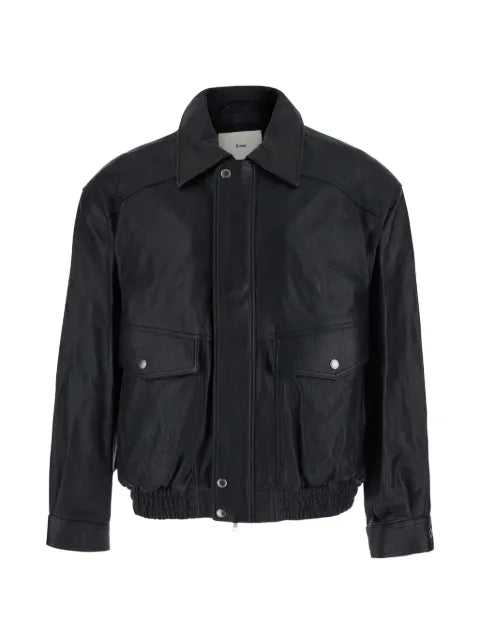 DUNST panelled leather jacket