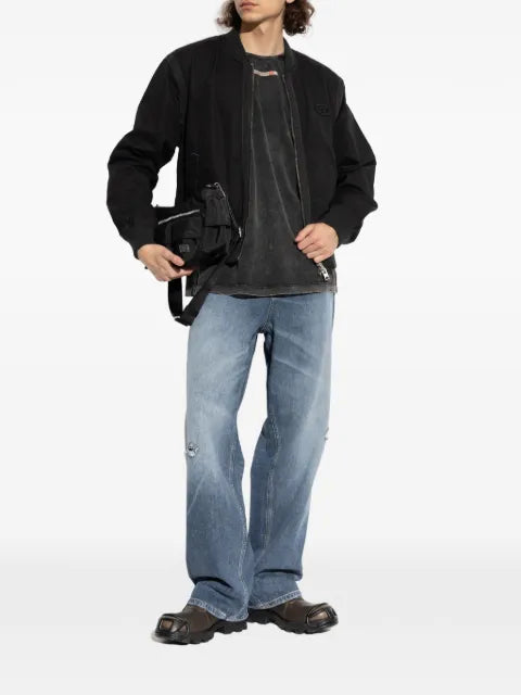 Diesel logo-patch bomber jacket