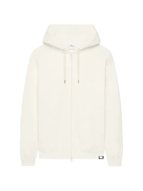Courrèges logo-print zipped hoodie