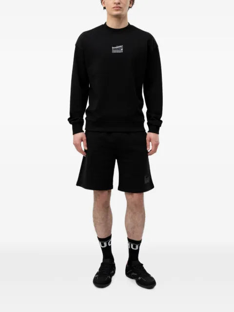 HUGO tortoise-logo sweatshirt in cotton terry
