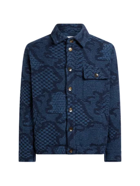 ETRO patterned wool-blend overshirt jacket