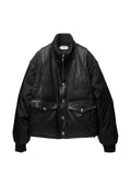 Versace leather & nylon padded blouson