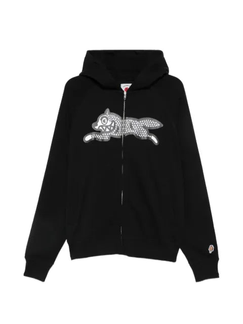 ICECREAM rhinestone-embellished zip-up hoodie