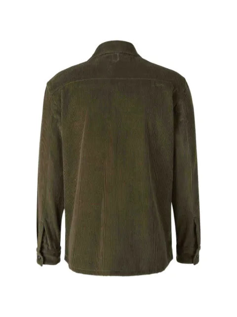 Canali corduroy chest-pockets shirt jacket