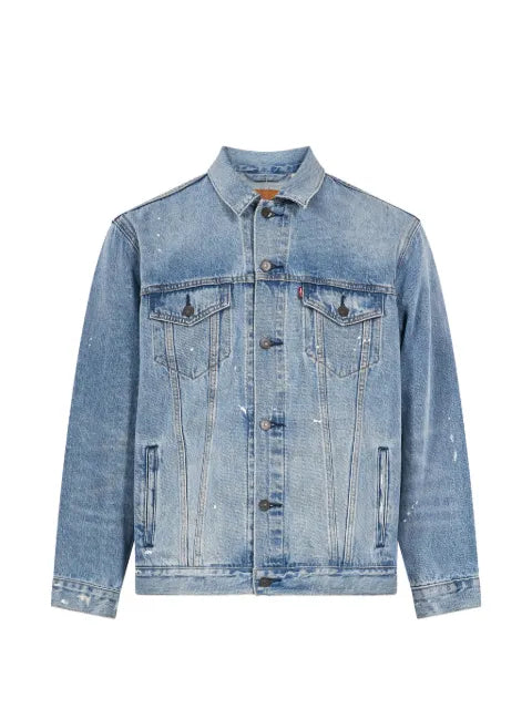 Levi's Type III paint-splatter peace-sign denim jacket