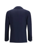 Lardini single-breasted notch-lapel blazer jacket