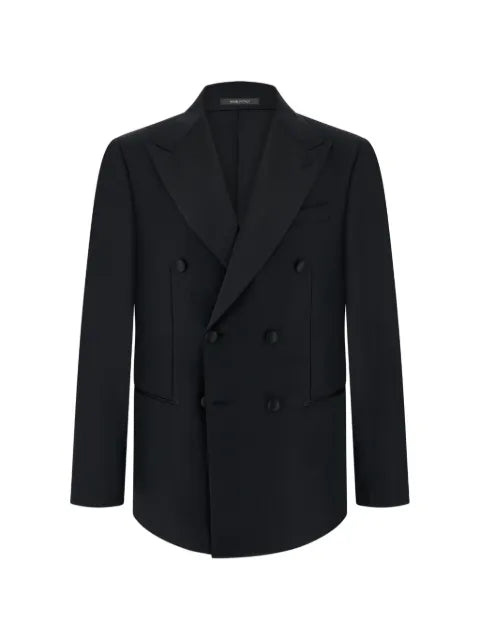 Boggi Milano double-breasted peak-lapel blazer