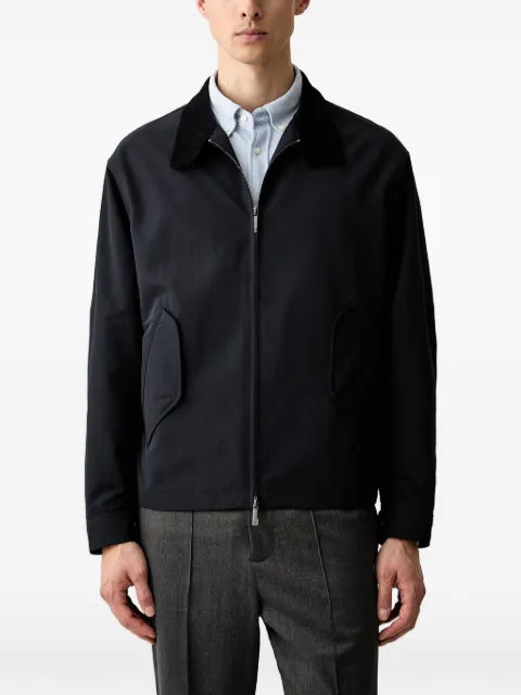Emporio Armani blouson jacket with high collar and angled flap pockets