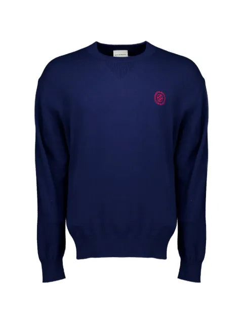 Drôle De Monsieur logo-embroidered V-insert sweater