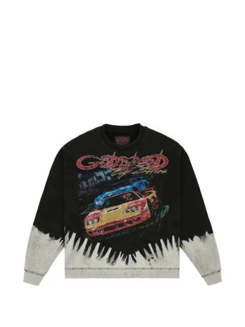 GODSPEED graphic-print distressed sweater