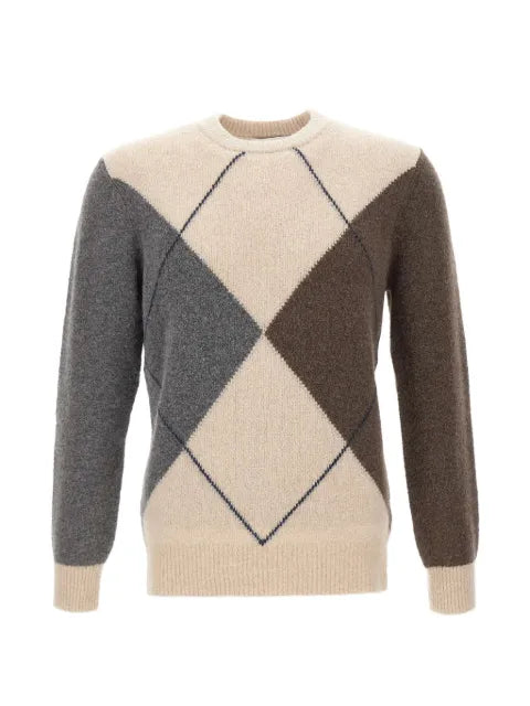 Kangra argyle-knit crew-neck sweater